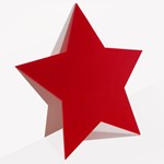 3mm red foam CNC cut star shape